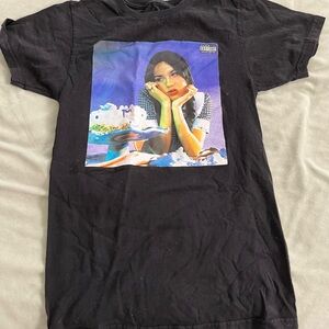 Olivia Rodrigo Black Graphic T-Shirt with Colorful Print